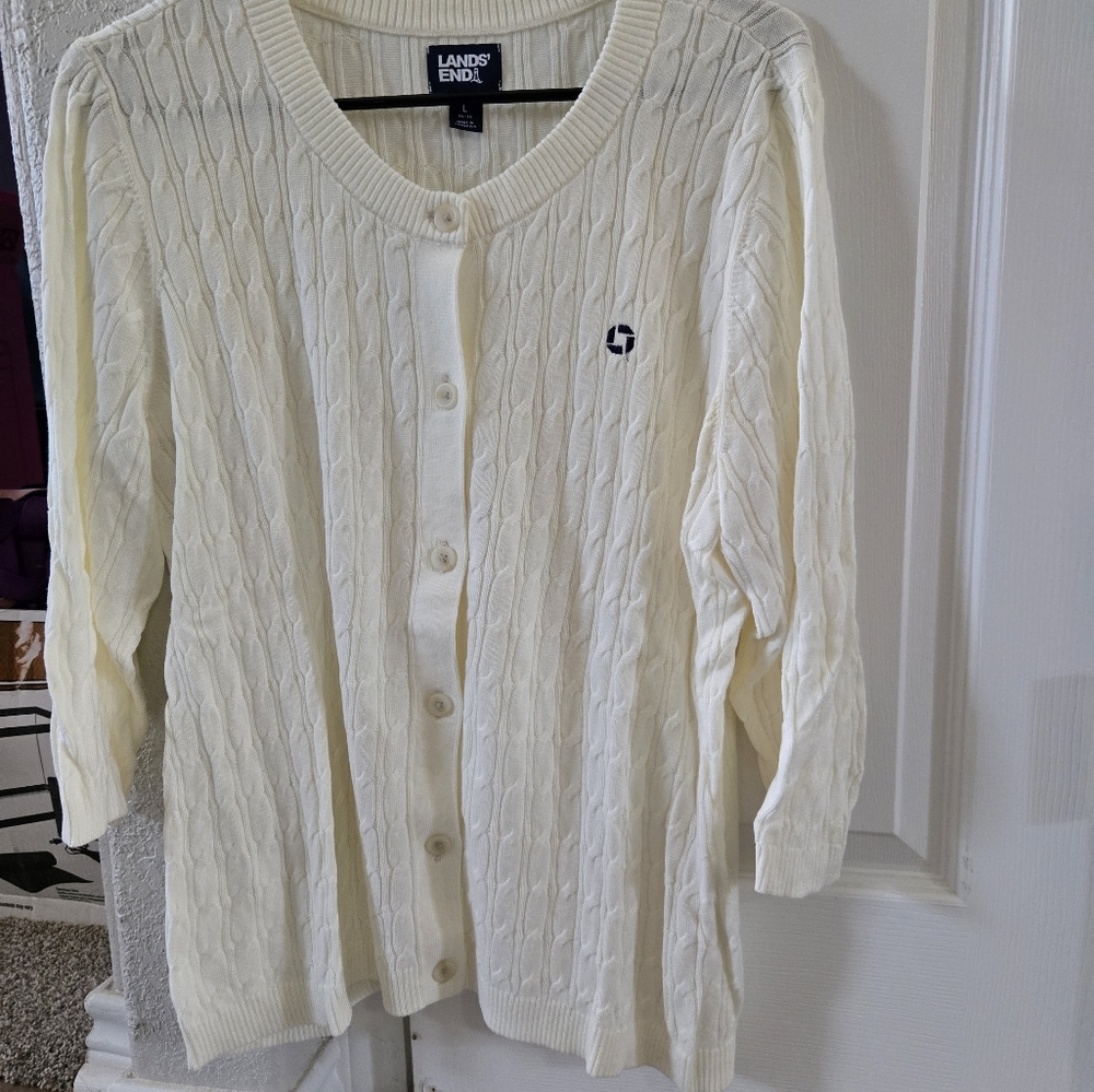 Womens Chase Cream Cable Knit Cardigan